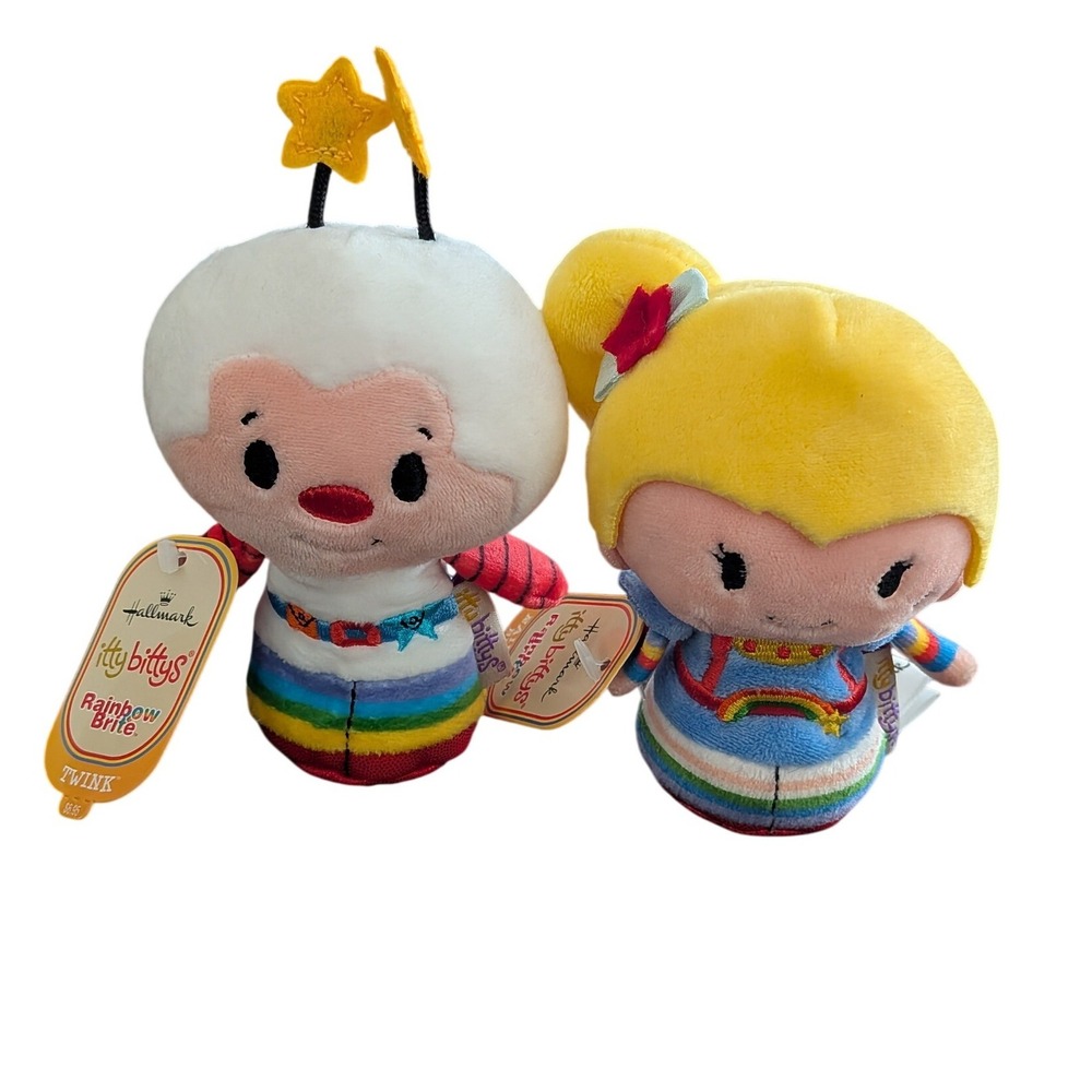 Hallmark Itty Bittys Rainbow Brite and Twink Plush Set 2015 NWT 80s Retro Toy
